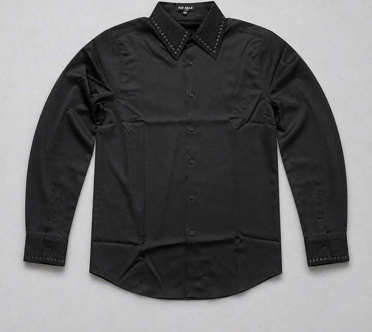BARABAS SLINKET RHINESTONE LONG SLEEVE SHIRT