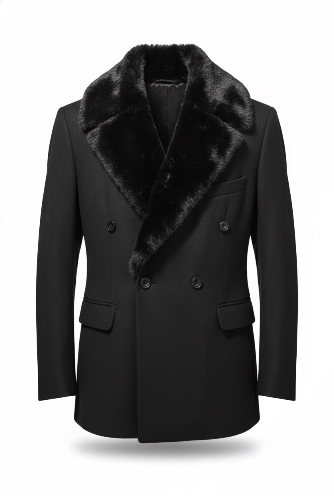 YONGE FUR COAT BLACK