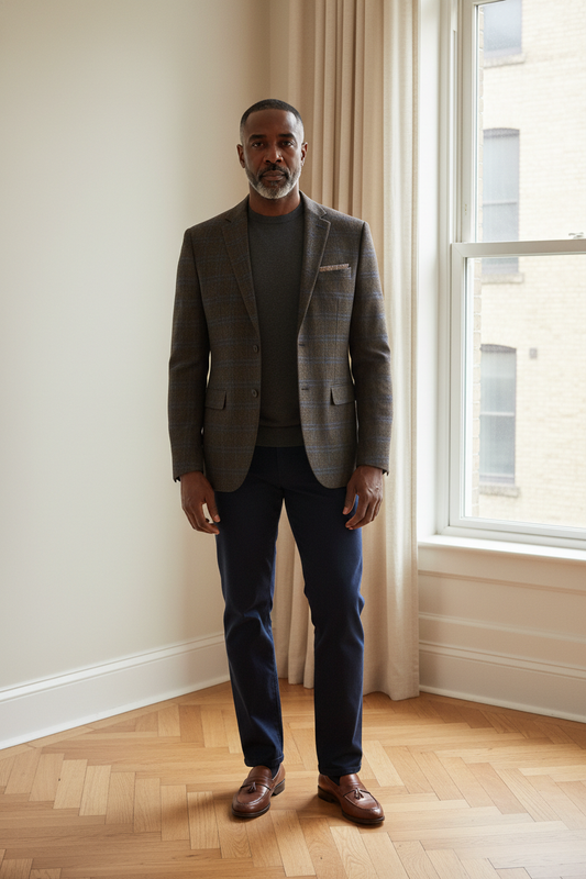 TAILORED MEN'S JACKET - BLACK