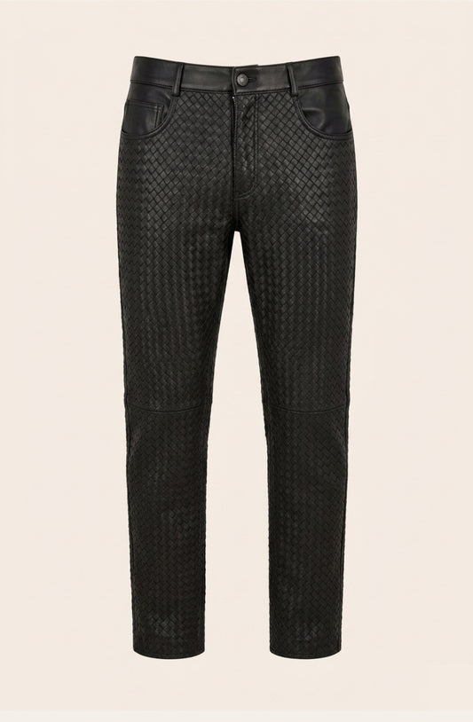 Ron Tomson Woven Lambskin Leather